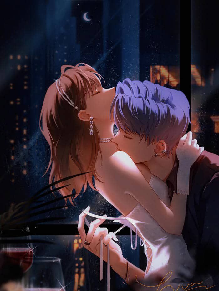 hình anime cặp đôi cute