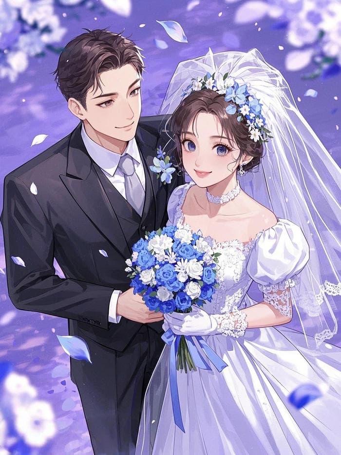 hình anime cô dâu chú rể