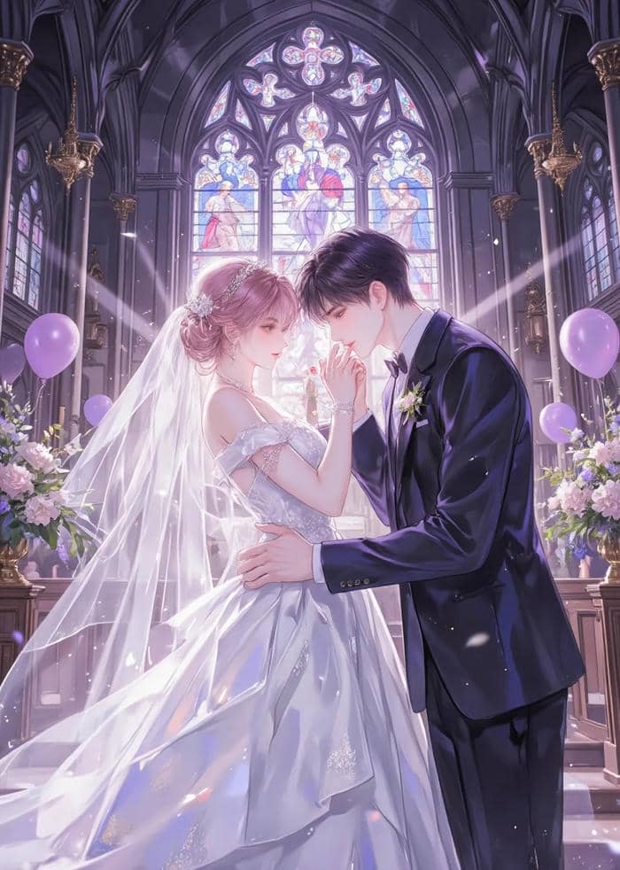 hình anime cưới vui vẻ