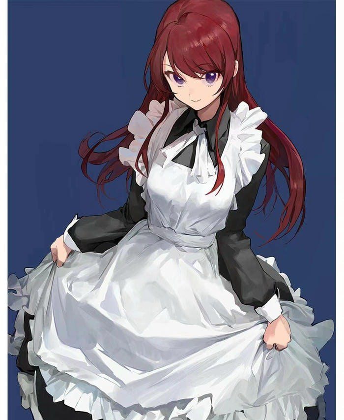 hình anime hầu gái xinh đẹp