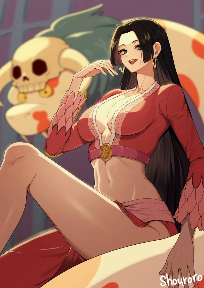 Ảnh One Piece hentai Boa Hancock da trắng mịn màng