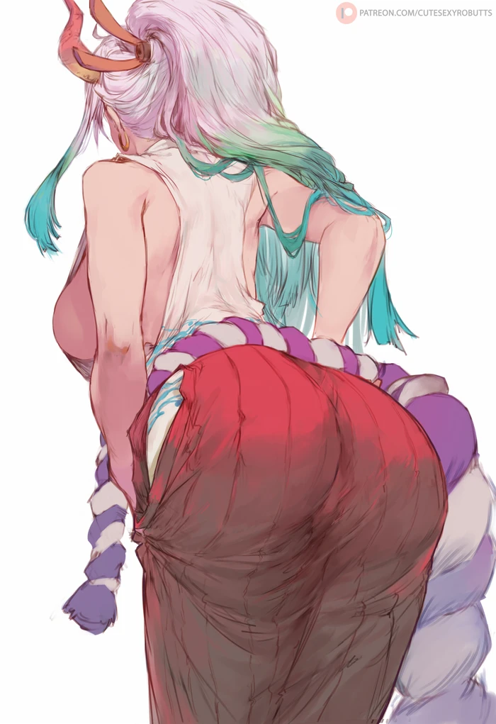 Ảnh One Piece hentai Nami với mái tóc bay và nụ cười sexy