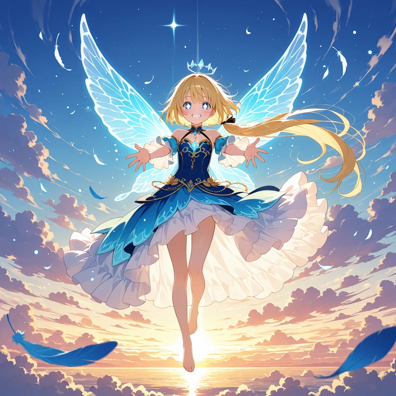 Ảnh thiên thần anime dịu dàng tinh tế