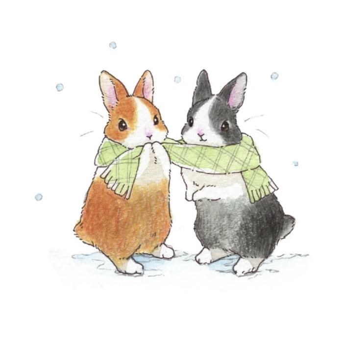 Ảnh thỏ chibi ánh nhìn ngây thơ