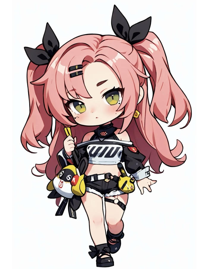 Anime nữ chibi được vẽ bằng máy tính bảng đồ họa