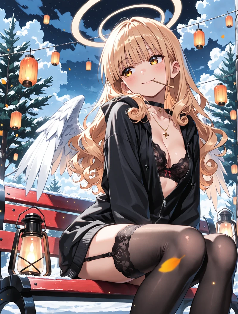 Anime thiên thần duyên dáng trong sáng