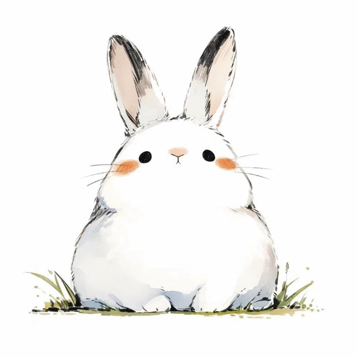 Bức ảnh thỏ chibi vóc dáng nhỏ nhắn