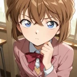 Haibara Ai tóc nâu ngắn mắt to