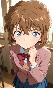Haibara Ai tóc nâu ngắn mắt to