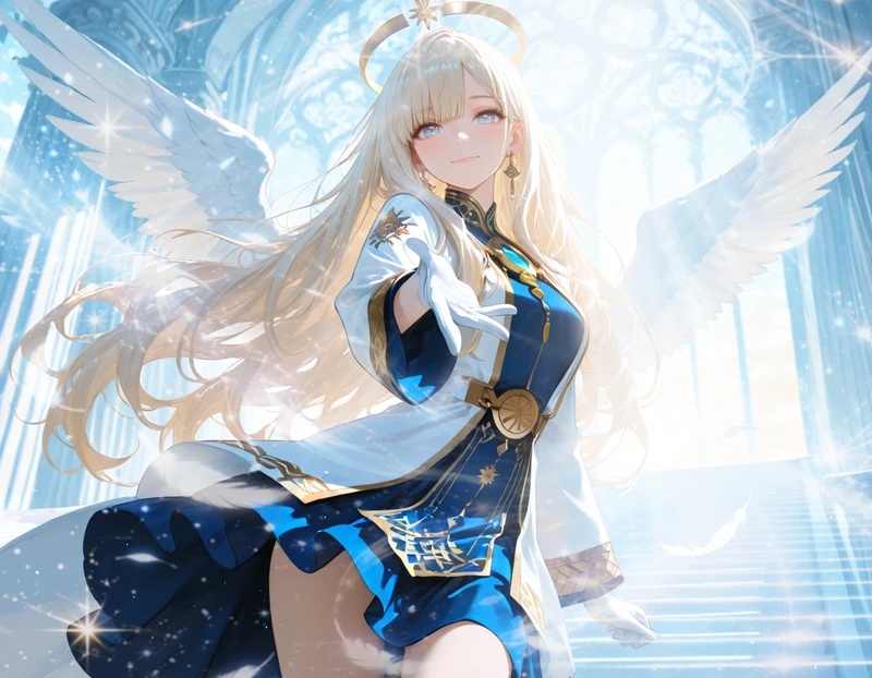 Hình ảnh thiên thần anime nhẹ nhàng mơ màng