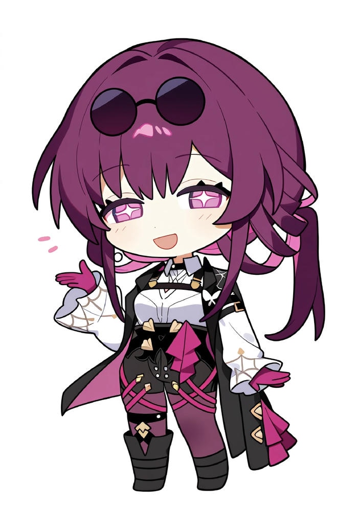 Hình anime chibi tóc tím đặc biệt