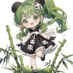 Hình anime chibi tóc xanh cực đẹp