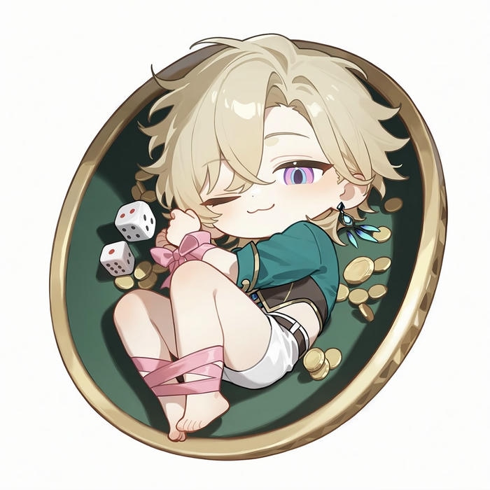 Hình chibi anime chàng trai đang bị trói