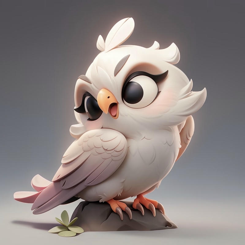 Hình chim chibi nhỏ gọn dễ nhìn