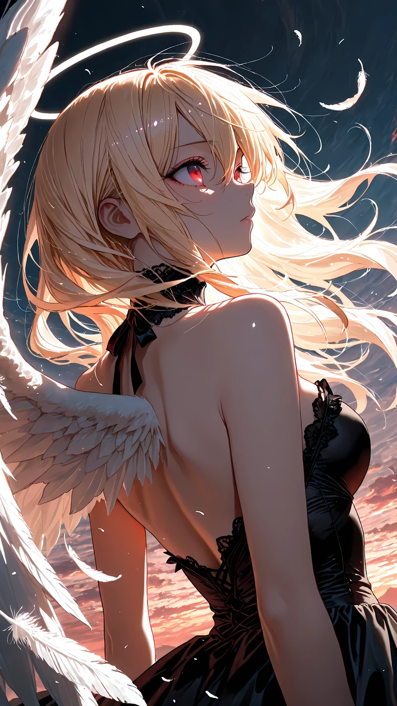 Hình thiên thần anime xinh đẹp huyền ảo