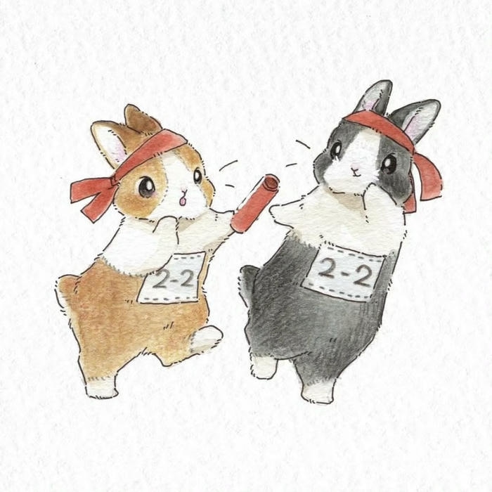 Hình thỏ chibi cảm giác nhìn êm ái