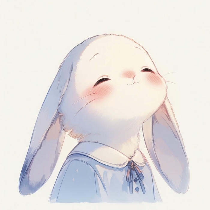 Hình thỏ chibi dáng người mũm mĩm