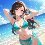 Lôi cuốn thanh tú hình gái anime bikini