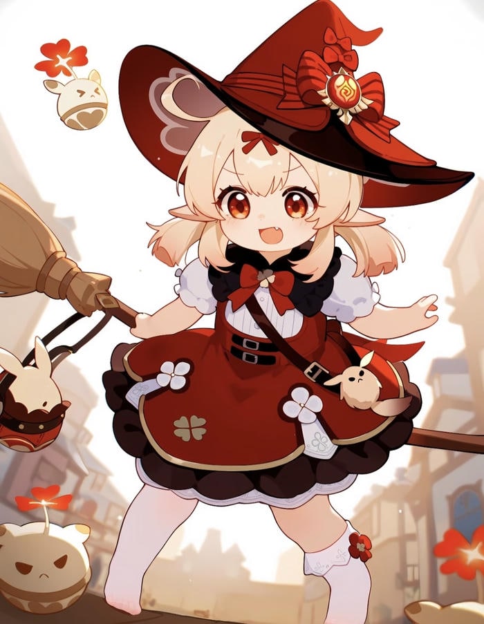 Nữ chibi cute phù thủy cưc dễ thương