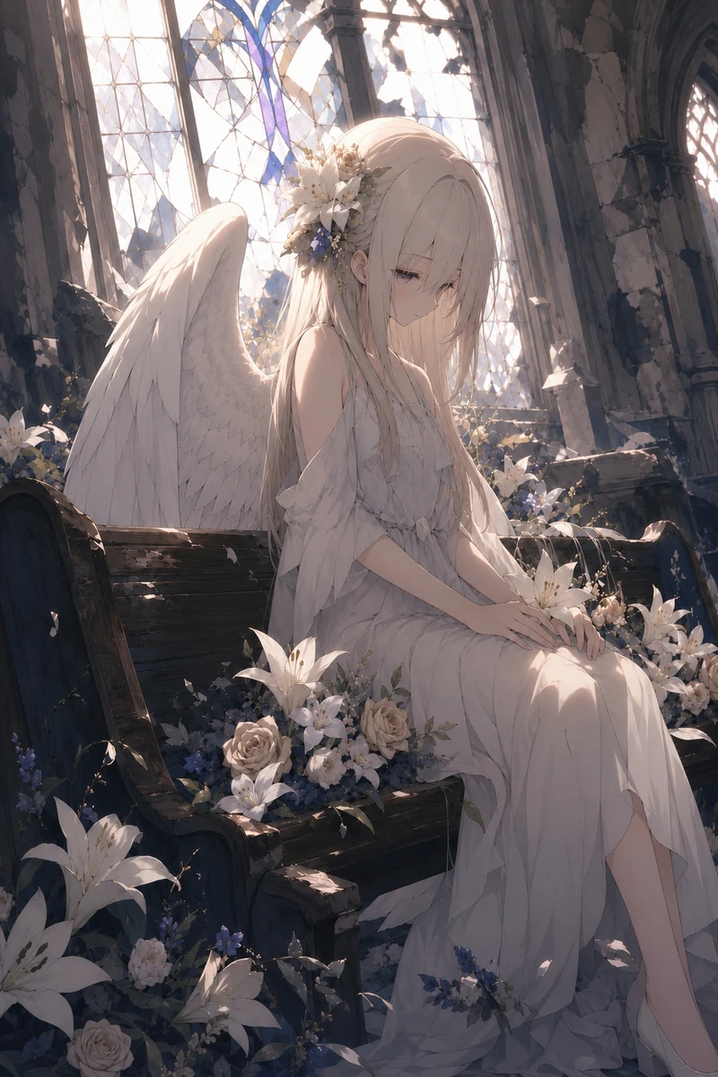 Thiên thần anime đáng yêu rạng rỡ