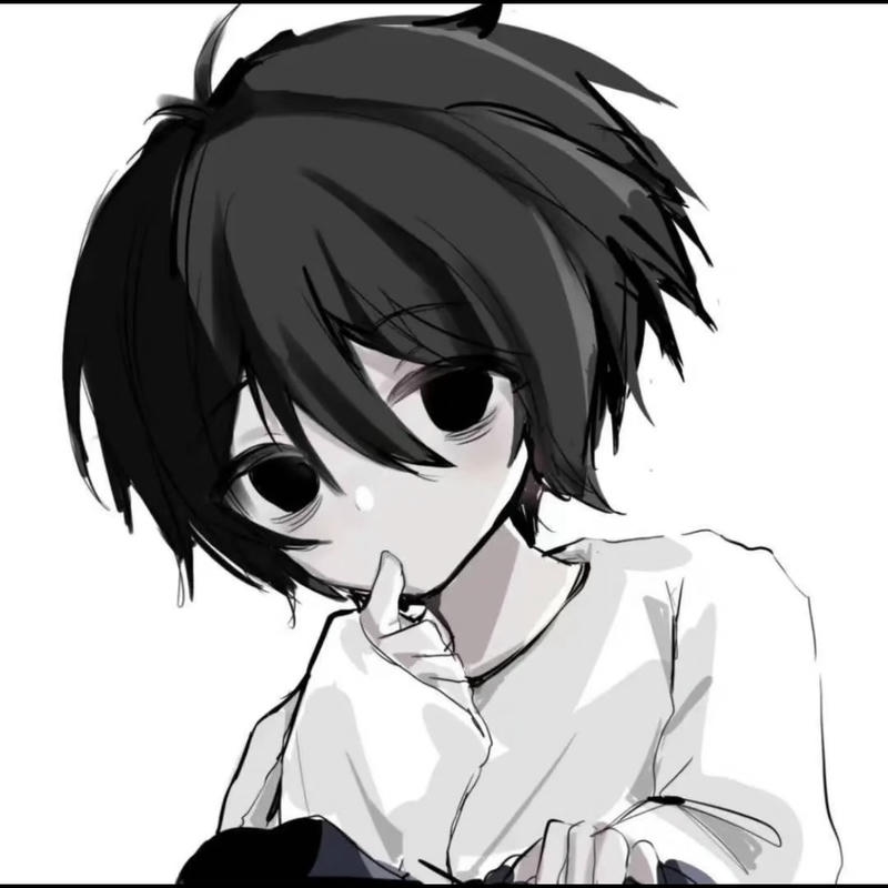 hình chibi nam biểu cảm trầm mặc