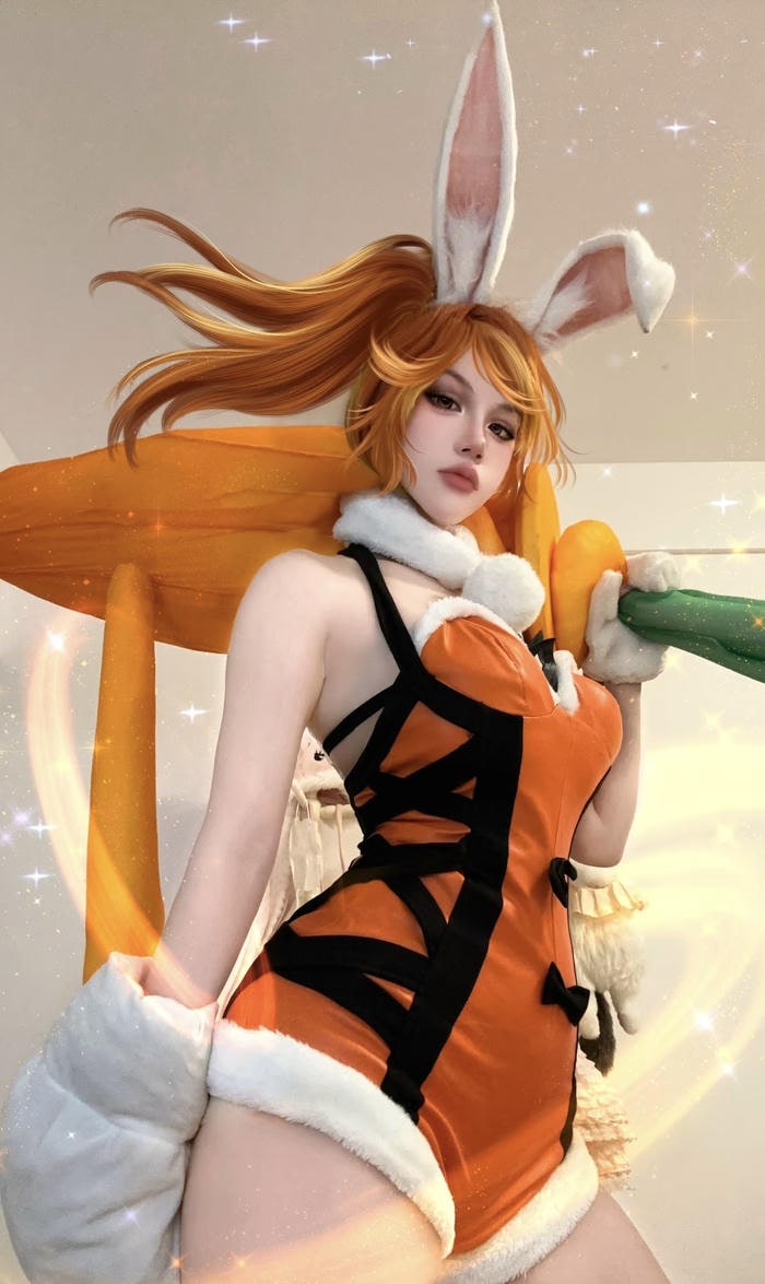Ảnh cosplay thỏ mang hơi thở thiếu nhi