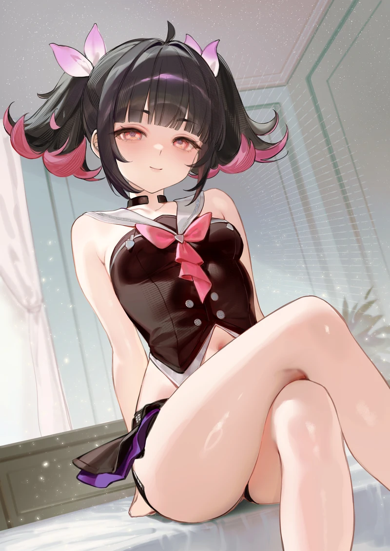 Ảnh gái anime mặc váy ngắn duyên dáng tinh tế