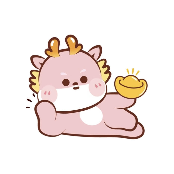 Ảnh rồng chibi mang tinh thần hoạt náo