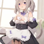 Dễ thương ngọt ngào hình gái anime mặc váy ngắn
