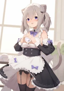 Dễ thương ngọt ngào hình gái anime mặc váy ngắn