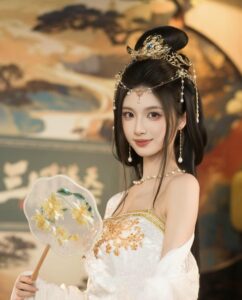 Hình ảnh gái xinh cổ trang gợi lên vẻ đẹp xưa thanh thoát