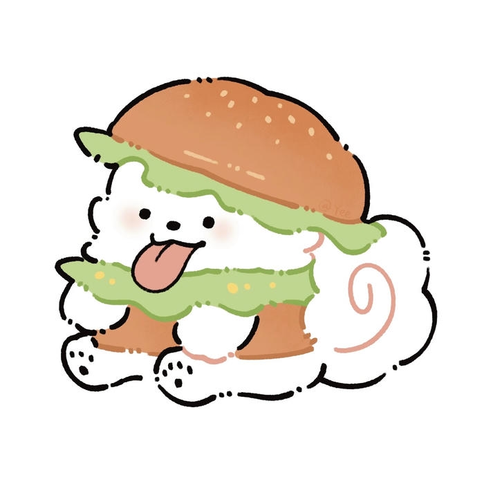 Hình chó chibi hoạt hình nhìn rất ngây ngô