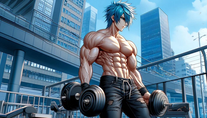 Hình hentai trai đẹp với thân hình hoàn hảo gym