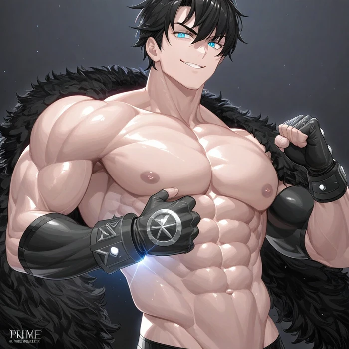 Nam nhân vật hentai đẹp trai với cơ thể sức mạnh
