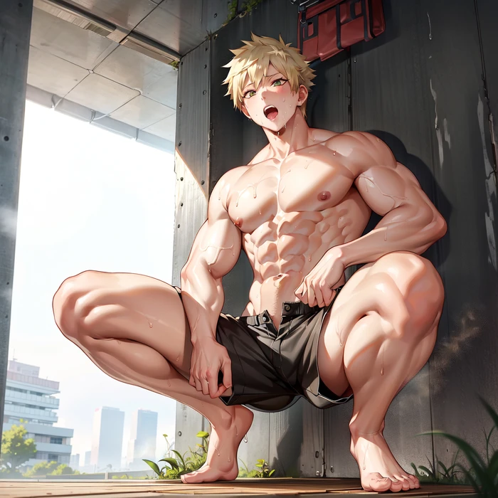 Nam thần hentai gym với thân hình đầy sức mạnh