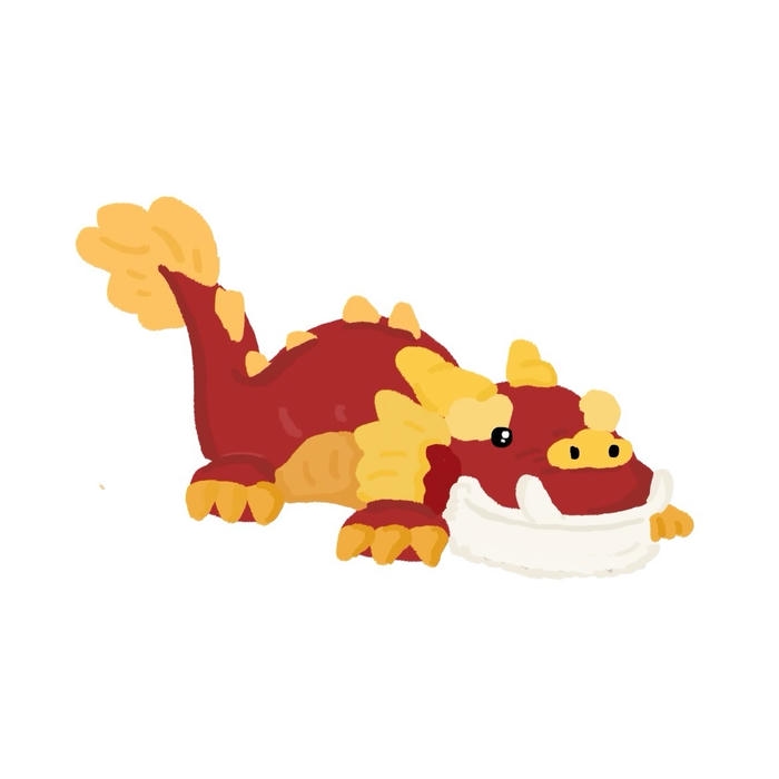 Rồng chibi có biểu hiện tò mò