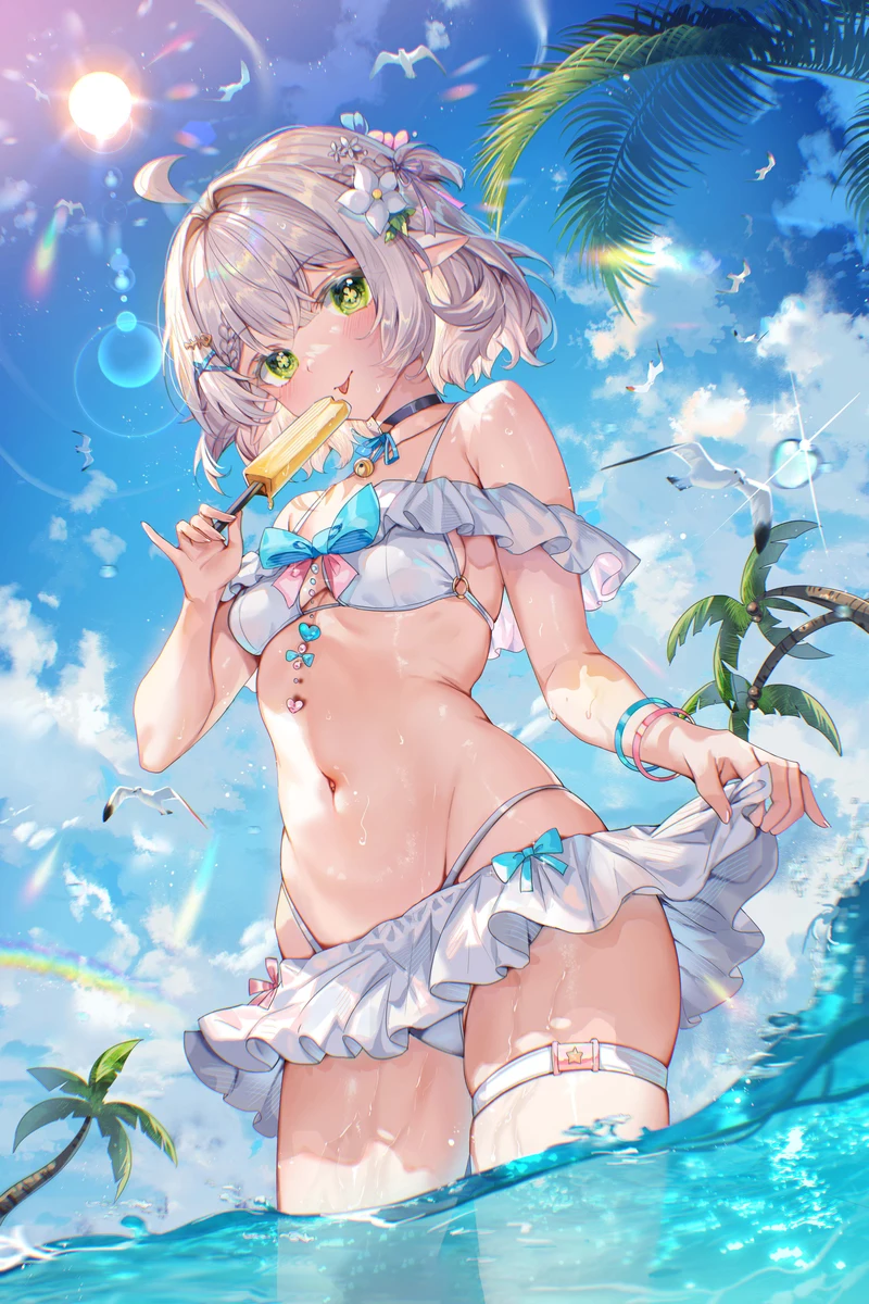 Xinh đẹp đáng yêu ảnh gái anime mặc váy ngắn