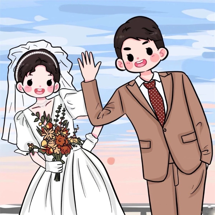 ảnh cô dâu chú rể anime cô dâu dịu dàng