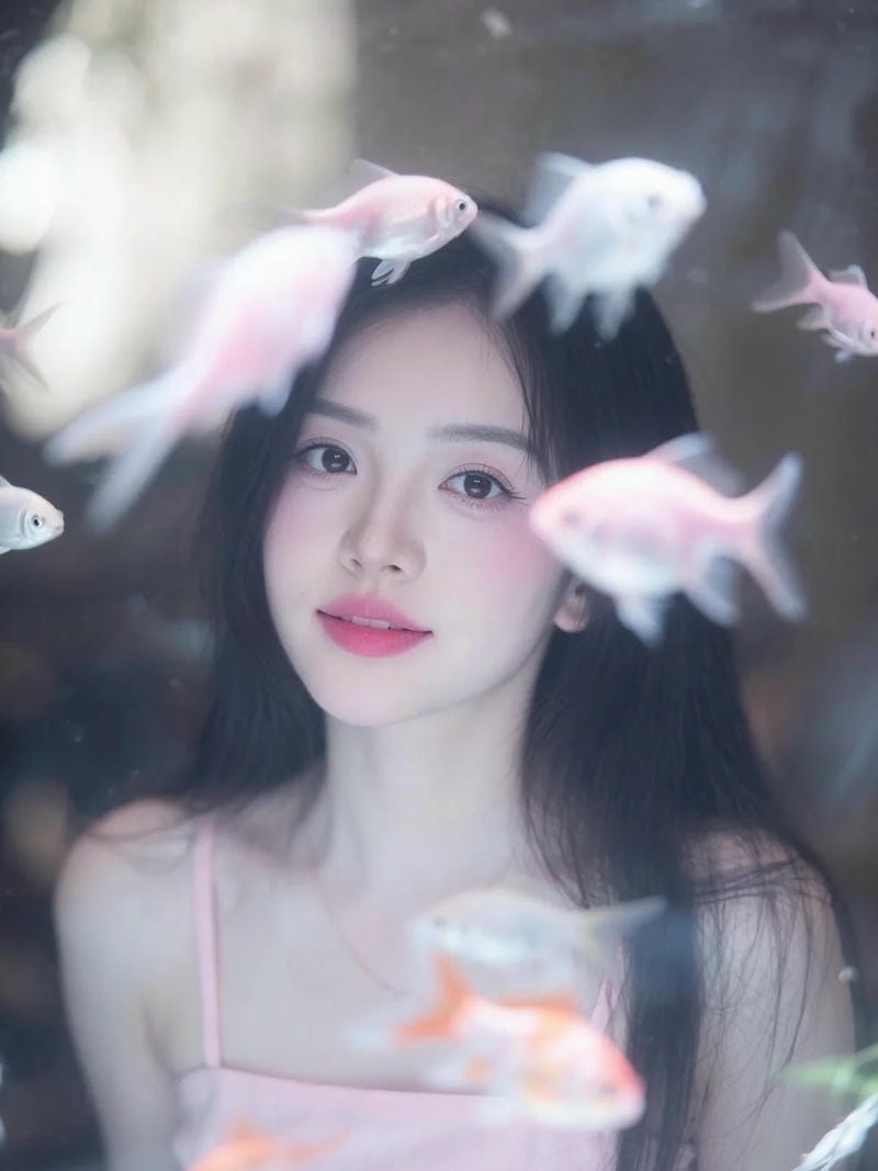 ảnh gái xinh douyin ánh nhìn dịu dàng