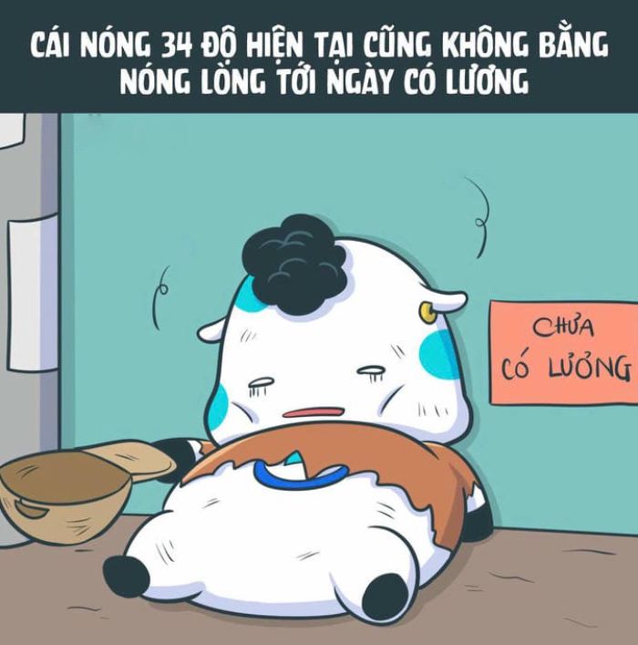 bò hết tiền meme tình trạng cuối tháng