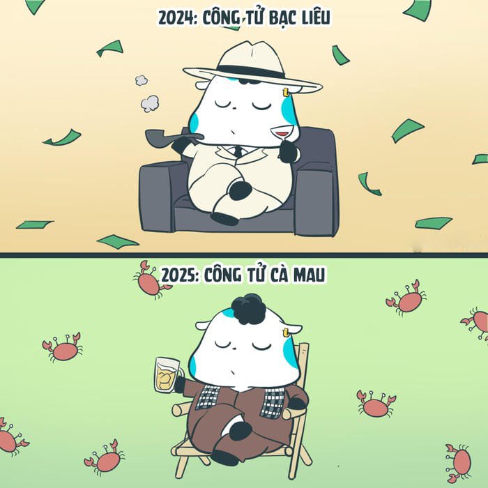 meme nghèo công tử bạc liêu bò sữa