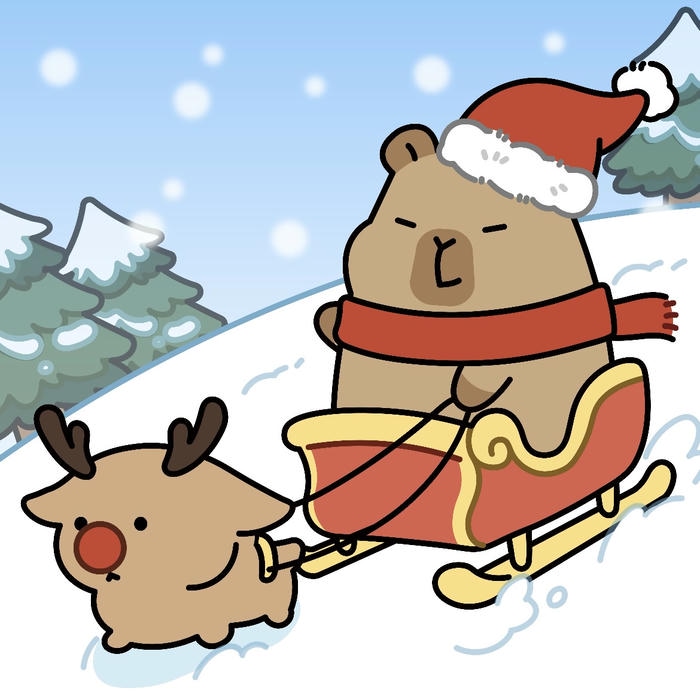 Bức ảnh capybara chibi nhìn là thấy dễ mến