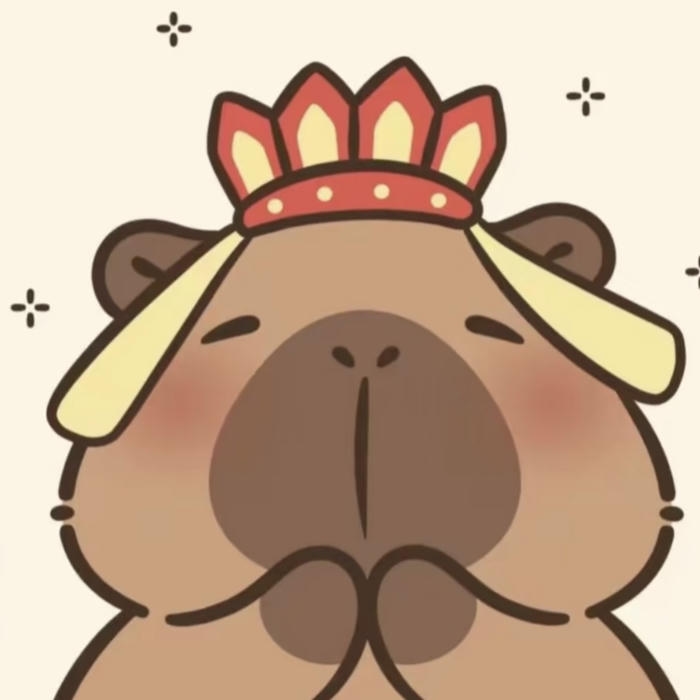 Bức ảnh capybara chibi nhìn nhẹ nhàng đáng yêu