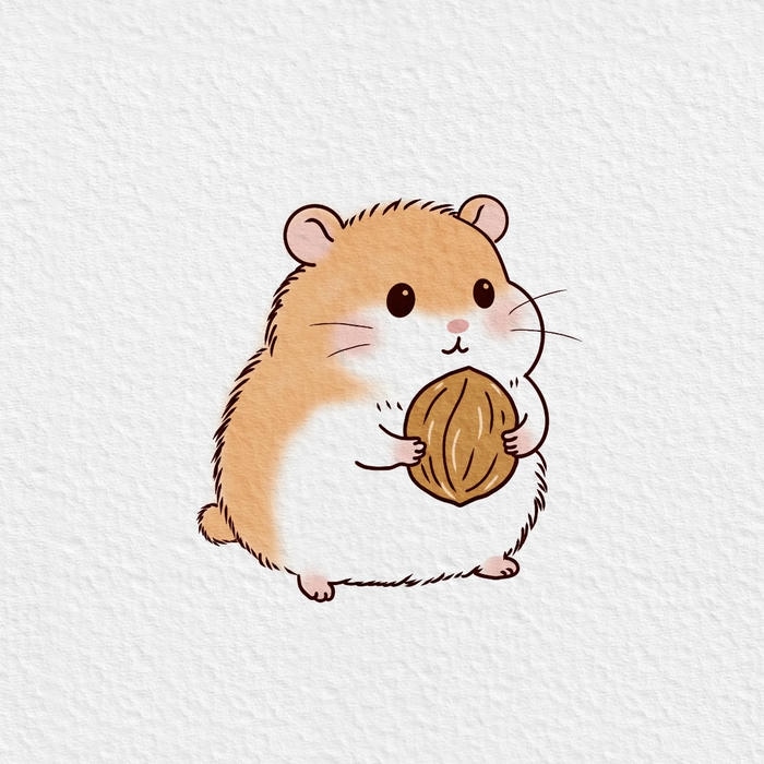 Bức ảnh hamster hoạt hình toát lên nét tự nhiên