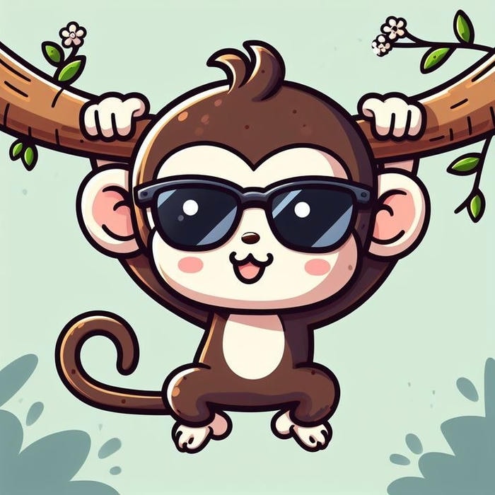 Bức ảnh khỉ chibi cute phù hợp nhiều phong cách