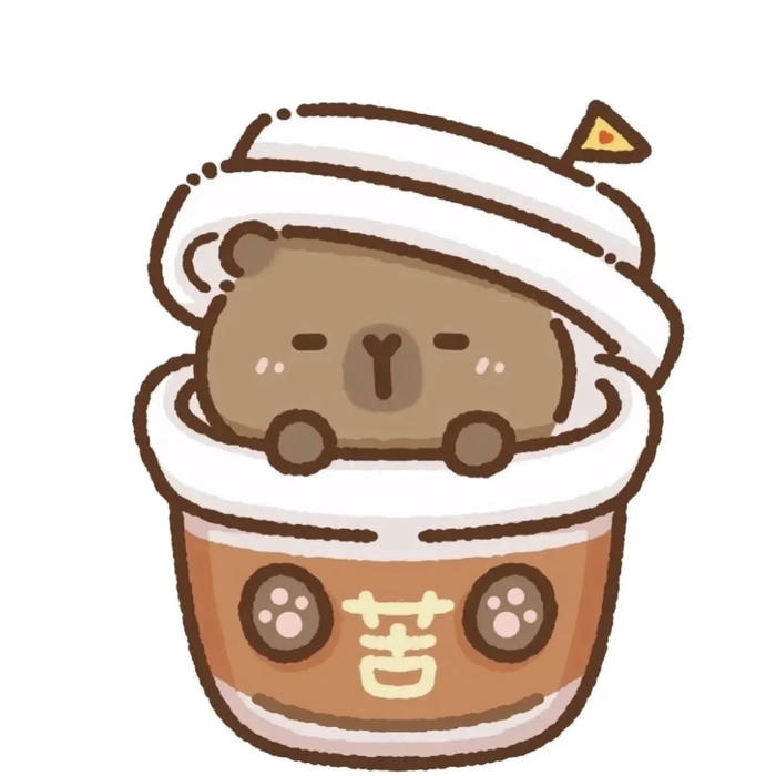 Bức hình capybara chibi nhìn cưng không cần cầu kỳ