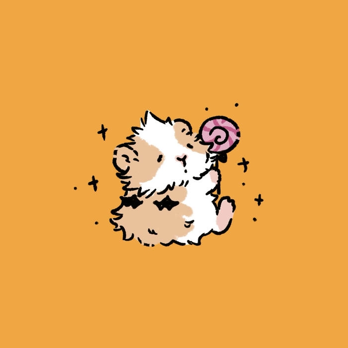 Bức hình hamster chibi mang vẻ đáng cưng