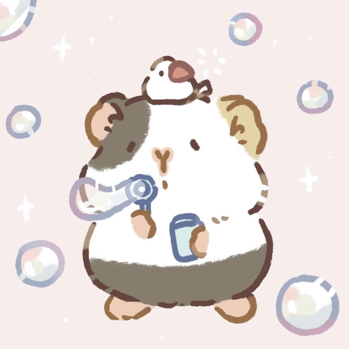 Bức hình hamster hoạt hình thể hiện sự vô tư