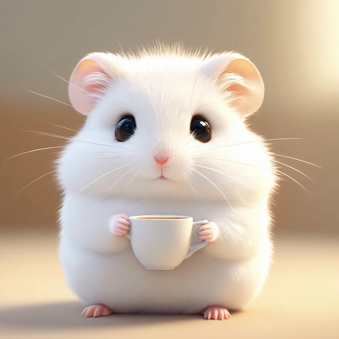 Bức hình hamster vẽ theo hướng ngộ nghĩnh