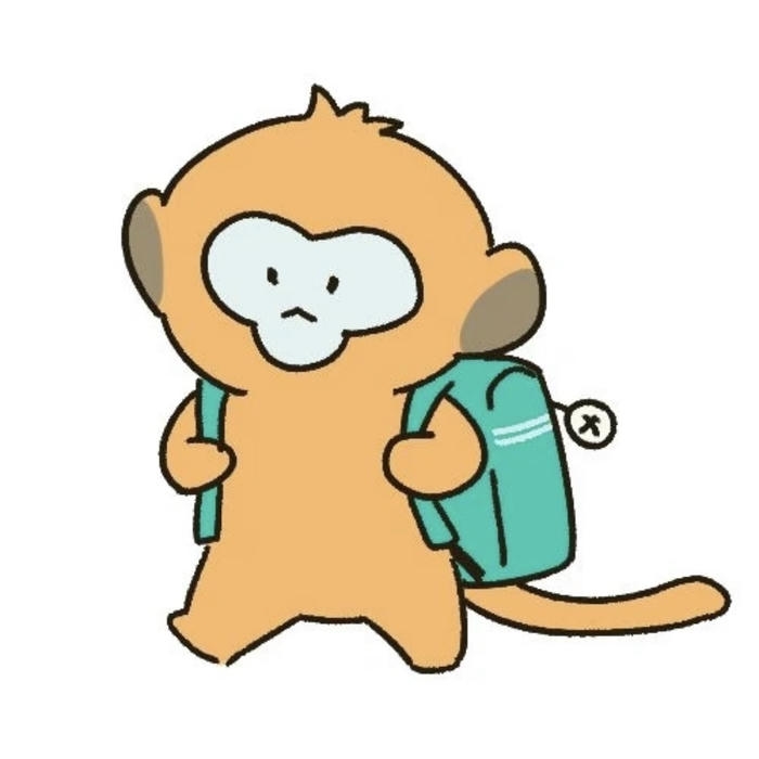 Bức hình khỉ chibi cute nhìn rất có hồn